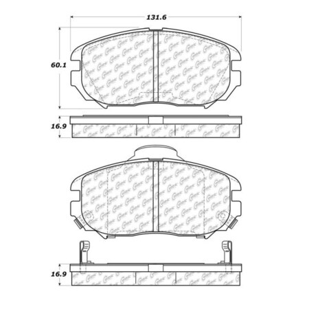 Centric Parts Posi-Quiet Extended Wear, 106.11250 106.11250